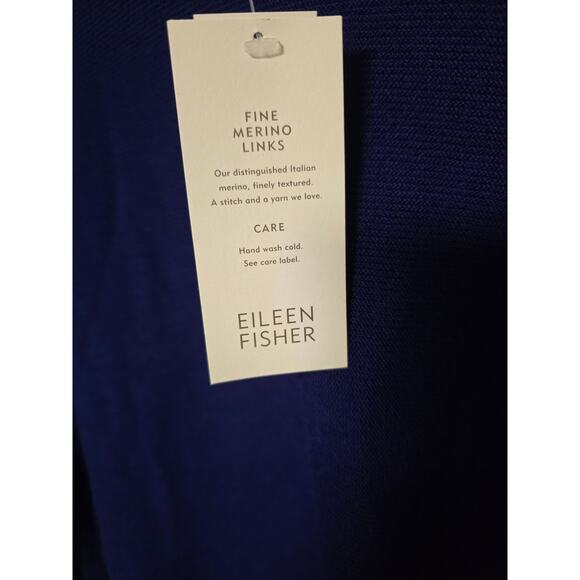 NWT Eileen Fisher Merino Wool Sweaterdress XL Blue Cozy Luxe Teacher Dress Fall - Picture 2 of 10